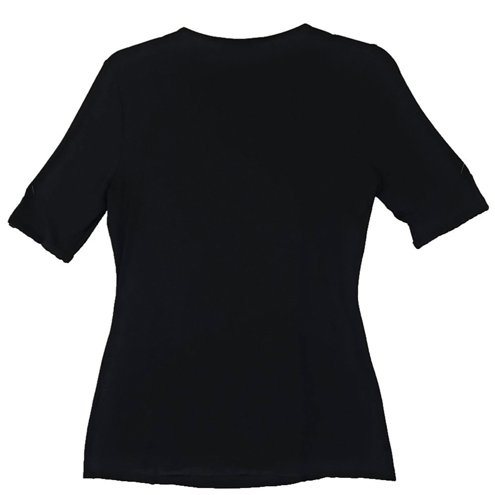 White House Black Market ~Woman Size S~ Black Stretch Top Shirt Short Sleeve. - Picture 11 of 11